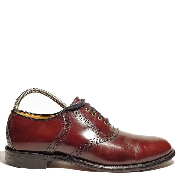 Austin Reed USA Made Glossy Spectator Brogue Sz 9N - Picture 3 of 12